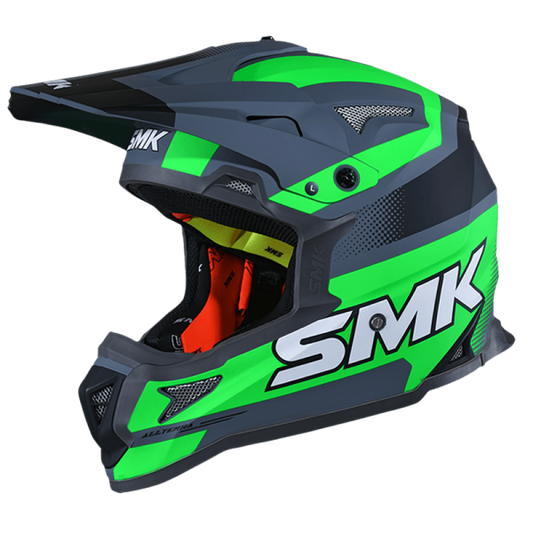 SMK Allterra X Throttle Grey Green Black Matt (MA682) Helmet