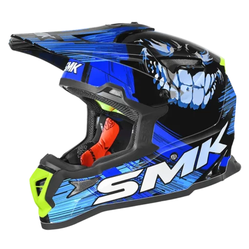 SMK Allterra Smiley Blue Gloss (GL251) Helmet