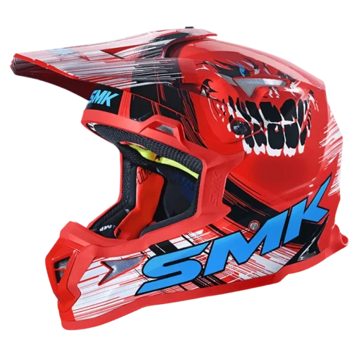 SMK Allterra Smiley Red White Blue Matt (MA315) Helmet