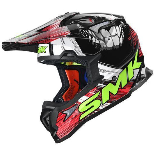 SMK Allterra Smiley Black Red Yellow Gloss (GL234) Helmet