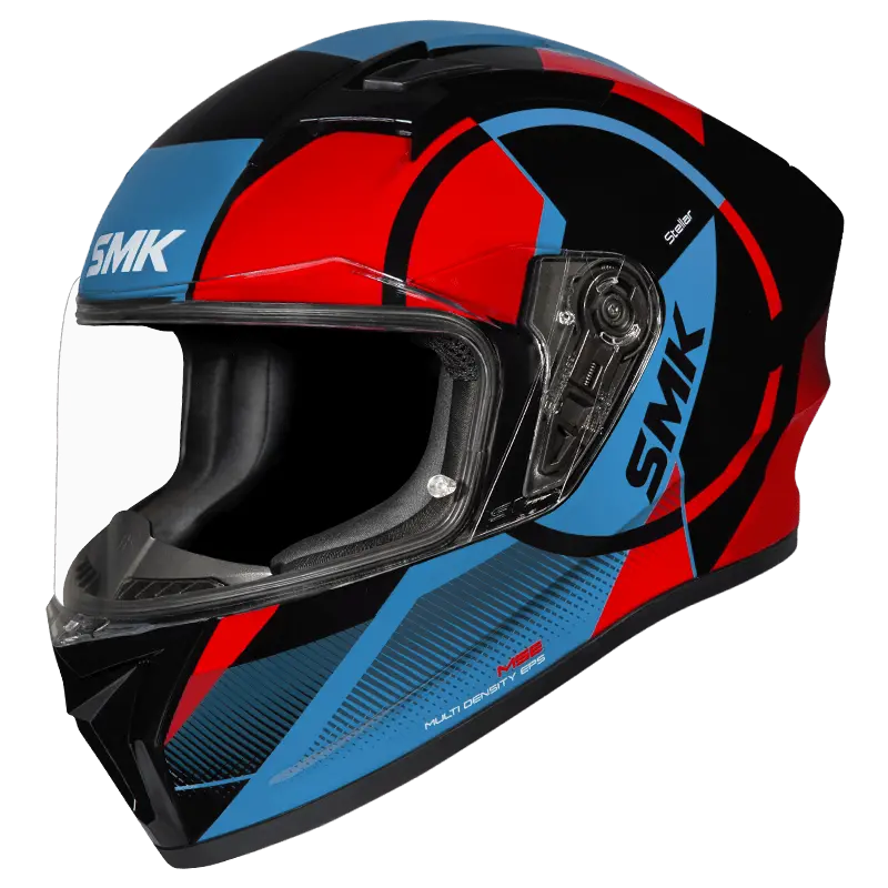 SMK Stellar Sports Faro Gloss Black Red Grey (GL236) Helmet