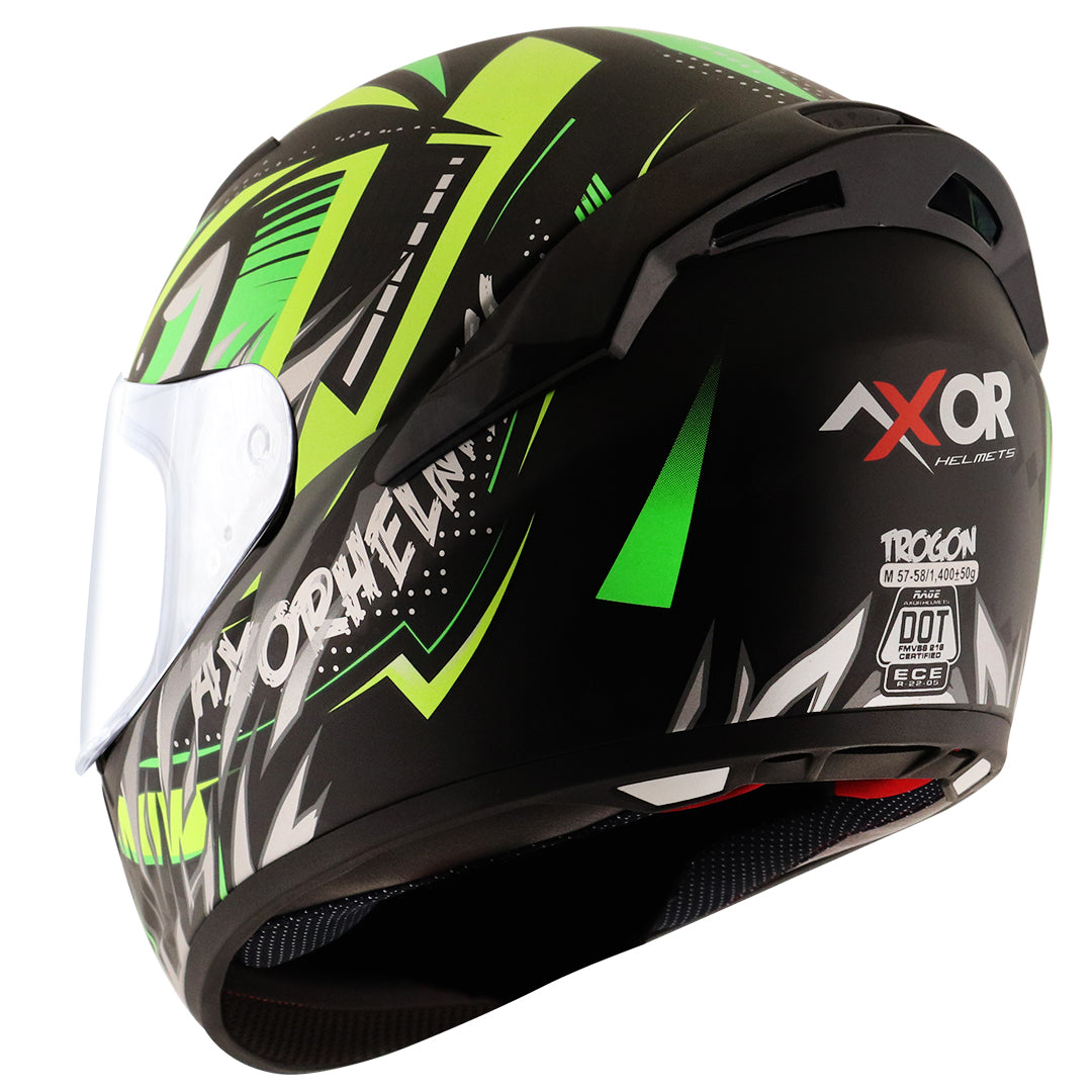 Axor Rage Trogon Helmet Dull Black Neon Yellow