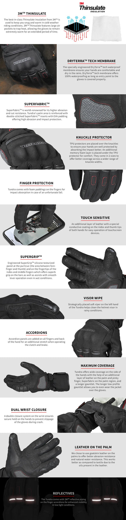 TUNDRA – WATERPROOF WINTER MOTORCYCLE RIDING GLOVES