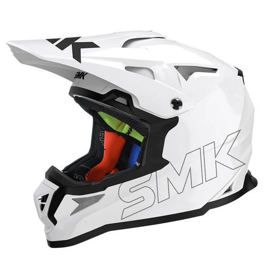 SMK Allterra Solid White Gloss (GL120) Helmet