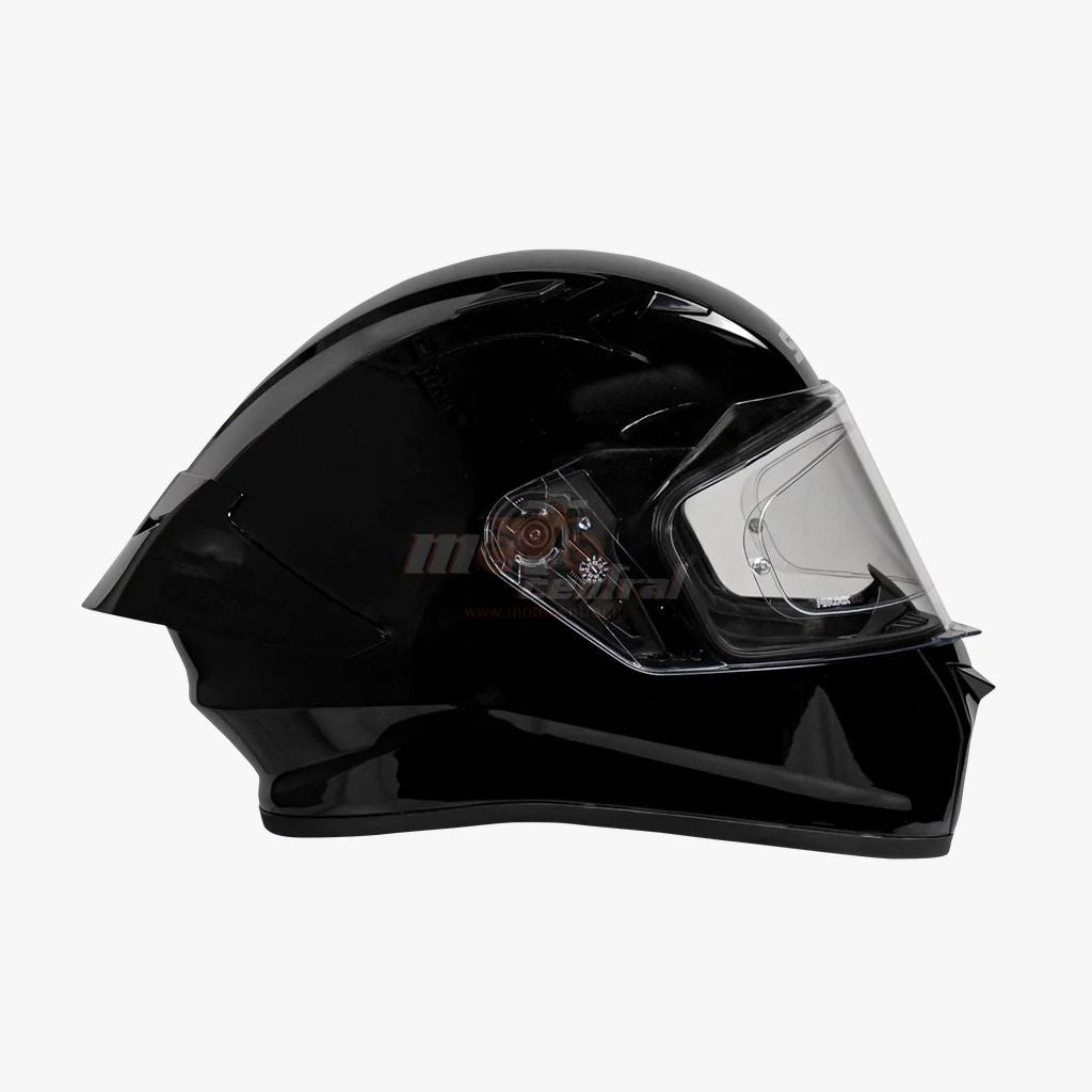 SMK Stellar Sports Gloss Solid Black (GL200) Helmet