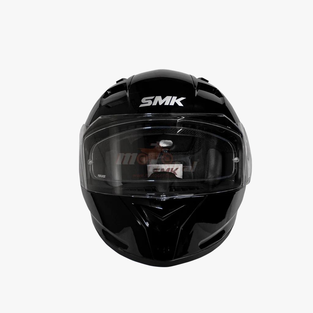 SMK Stellar Sports Gloss Solid Black (GL200) Helmet