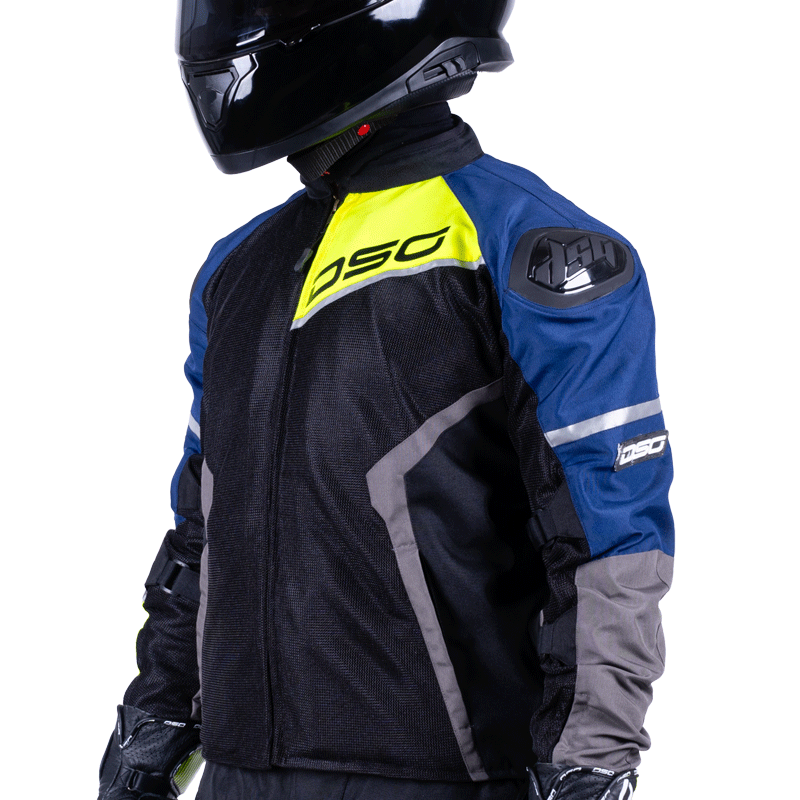 DSG APEX AIR-FLOW RIDING JACKET - Black Blue Yellow