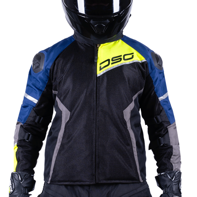 DSG APEX AIR-FLOW RIDING JACKET - Black Blue Yellow