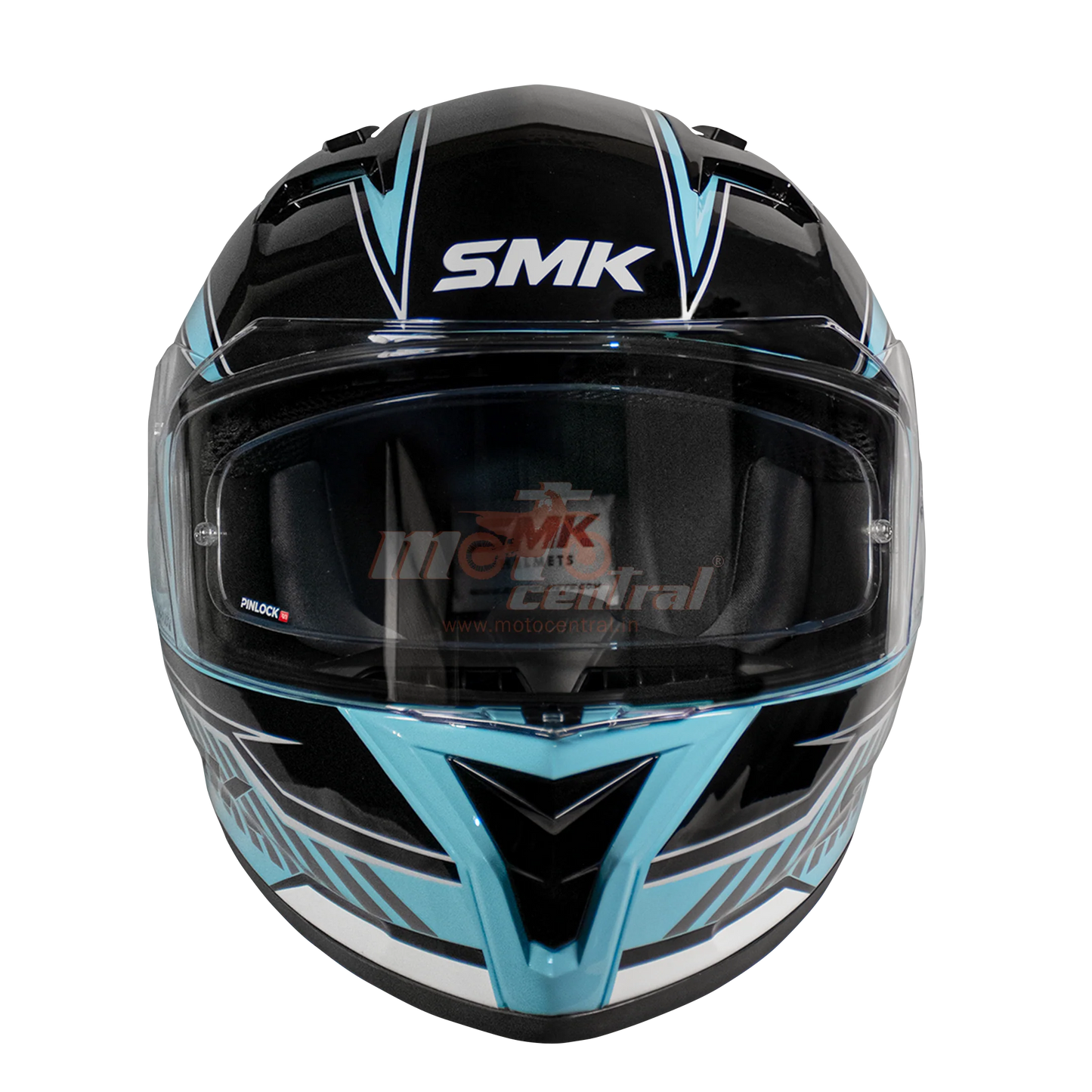 SMK Stellar Sports Adox Gloss Blue White Black (GL512) Helmet