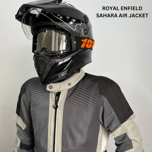 Royal Enfield x Revit Men Sahara Air Grey Riding Jacket