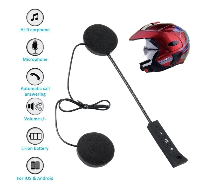 MotoCare Helmet Bluetooth Speaker and Mic Set (with 1 year Warranty)