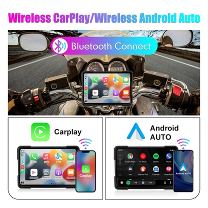 Universal LBC S3L IP67 Waterproof 5 Inch Touch Screen Motorcycle Android Auto/Carplay Device