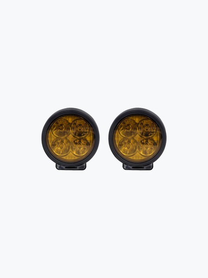 HJG 4 LED CAP ROUND PAIR FOGLIGHT WITH WIREHARNESS