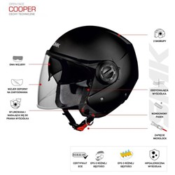 SMK Cooper GL 200 Black Helmet