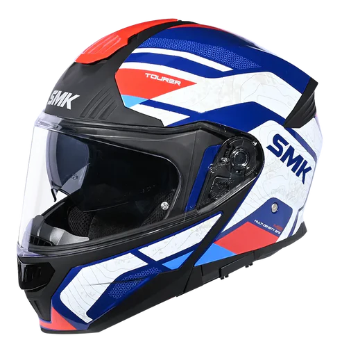 SMK GULLWING NAVIGATOR HELMET MA513 (Matt White Blue)