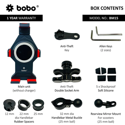 BOBO BM15 - Anti-Vibration Metallic (No Charger)