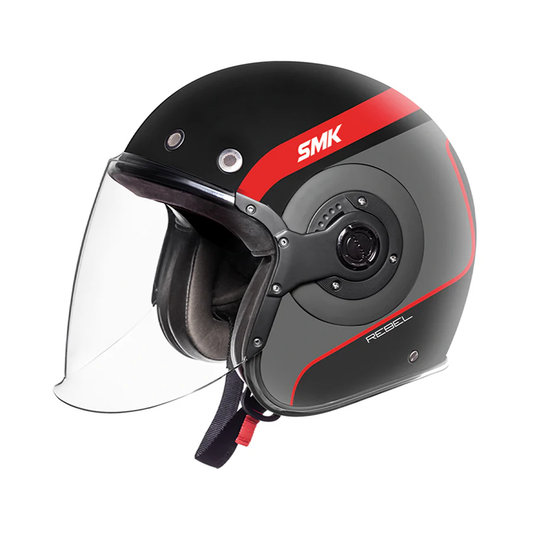 SMK Retro Jet Rebel Matt Black Red MA263