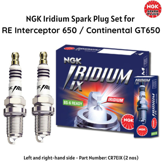 NGK Iridium Spark Plug Set for RE Interceptor 650 / Continental GT650 / Super Meteor 650( SET OF 2 )