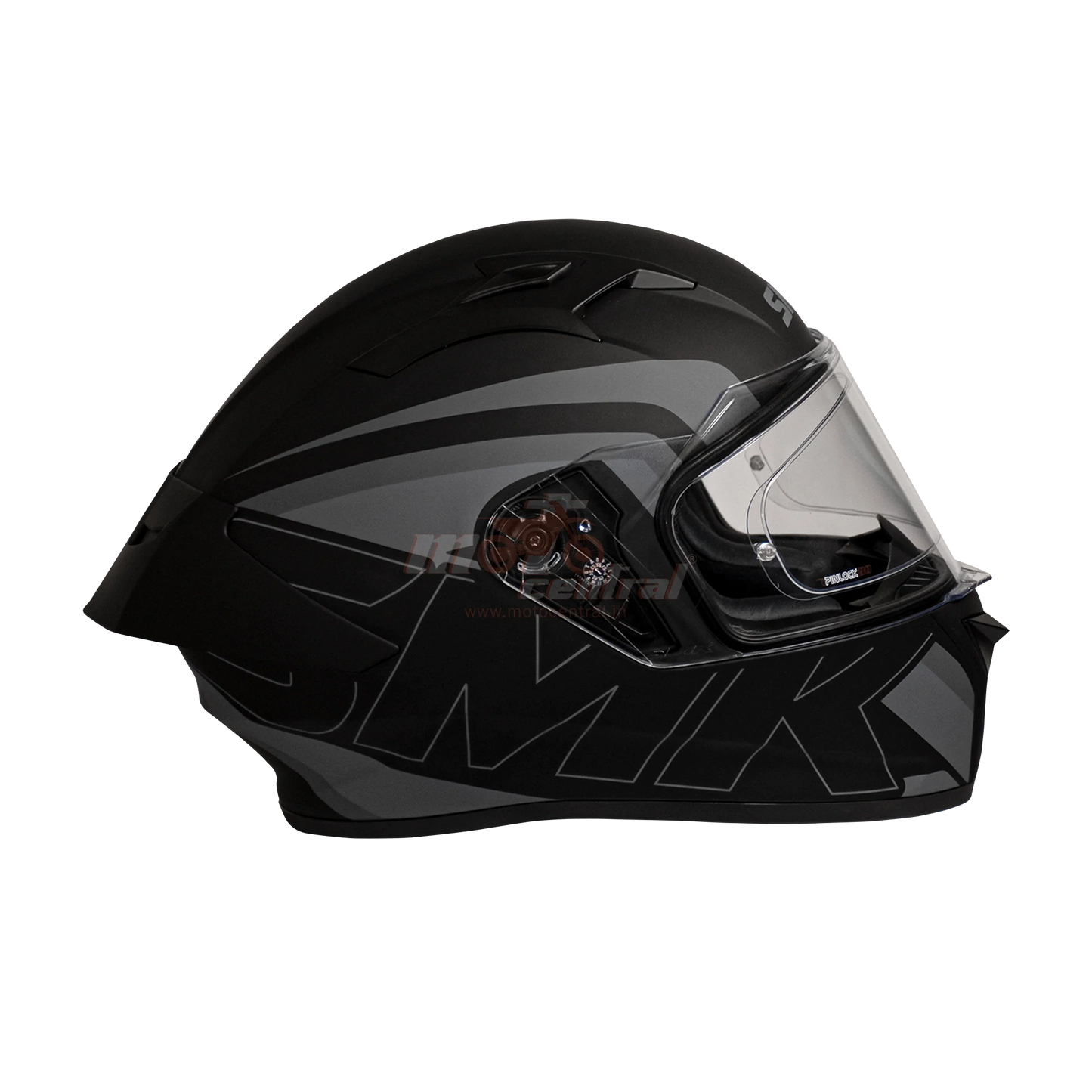 SMK Stellar Sports Stage Matt Black Grey (MA262) Helmet