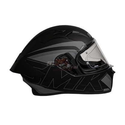 SMK Stellar Sports Stage Matt Black Grey (MA262) Helmet