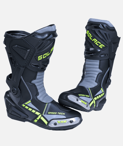 SOLACE SPEED TECH BOOTS V2 - Black/Neon